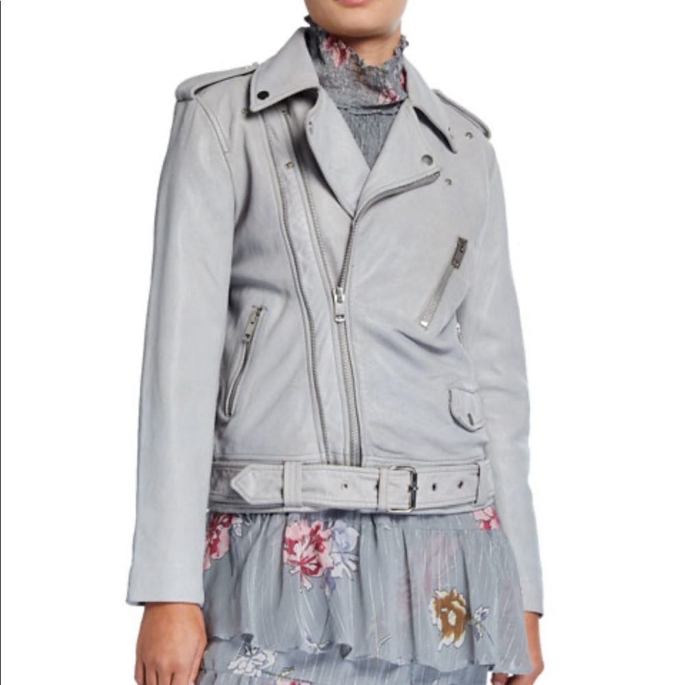 NWT WALTER BAKER “KINGSLEY” LEATHER BELTED JACKET